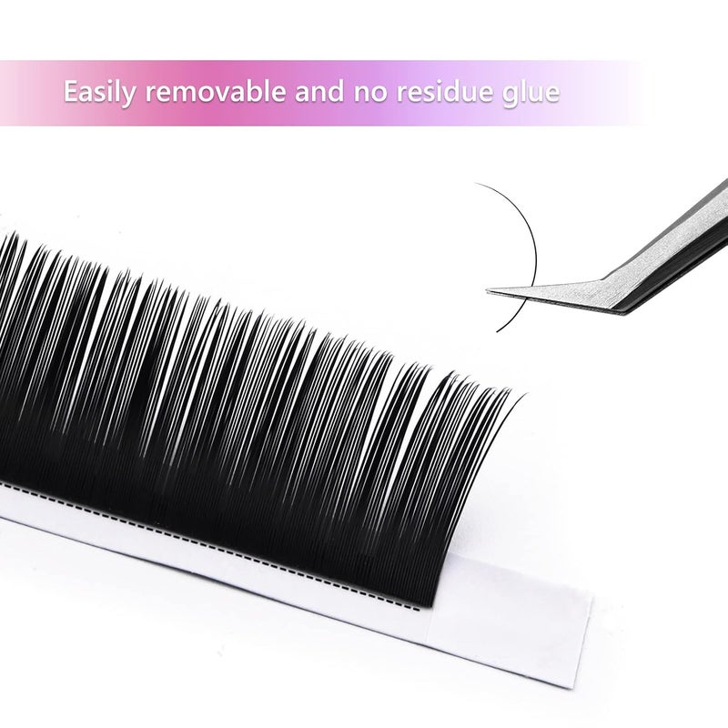 FADLASH Lash Extension 0.20 Classic Eyelash Extensions J/B/C/CC/D/DD/LC/LD Curl Lash Extensions Individual Lash Extensions Mixed Length 11-19mm Professional Salon Use (0.20-D, 11-19mm) - Image 5